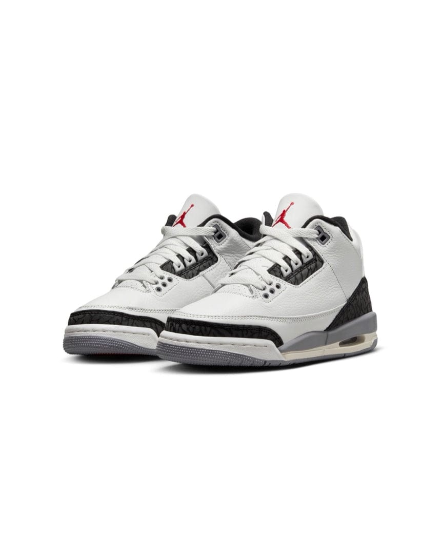 Jordan 3 Retro Release ( GS ) - "Cement Grey" - -