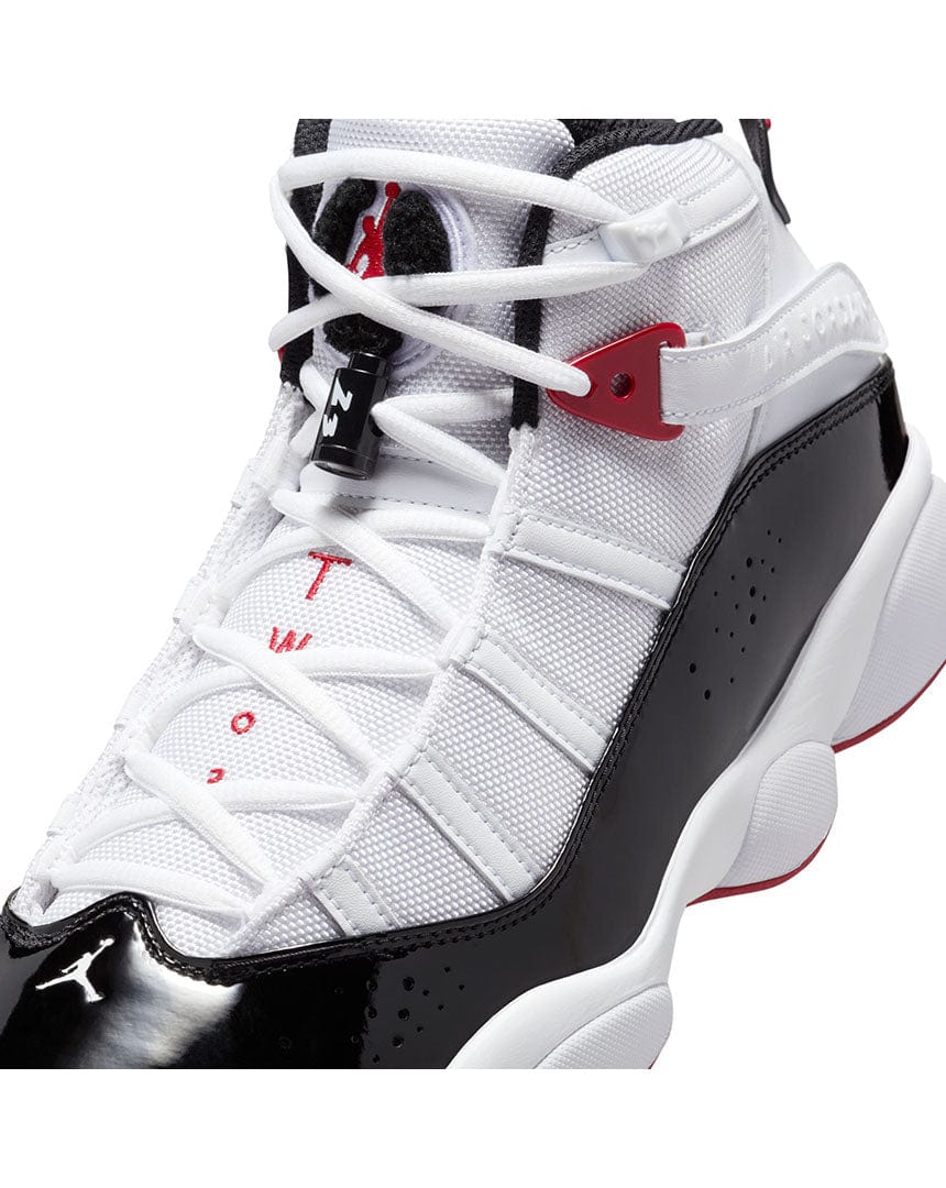 Jordan 6 Rings - White / Black / Varsity Red - -