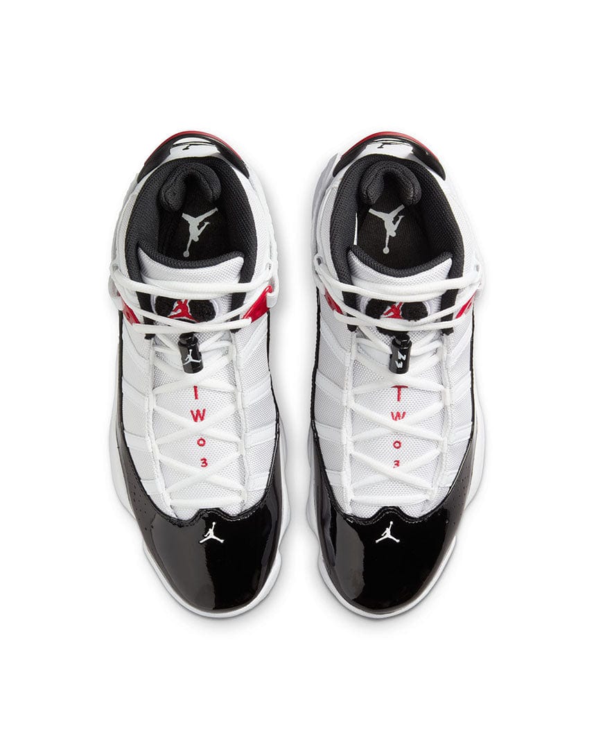 Jordan 6 Rings - White / Black / Varsity Red - -