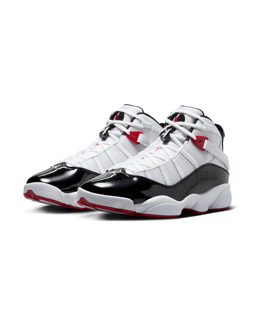 Jordan 6 Rings - White / Black / Varsity Red - -