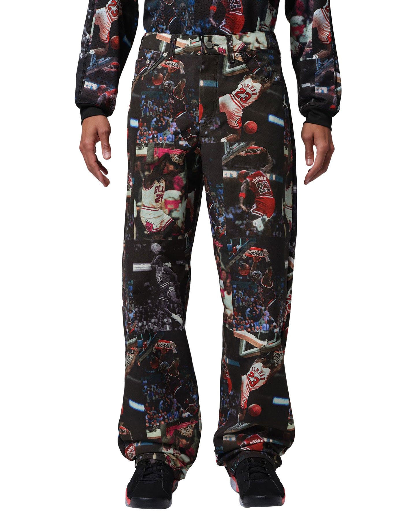 Jordan AOP Woven Pant - Black - -