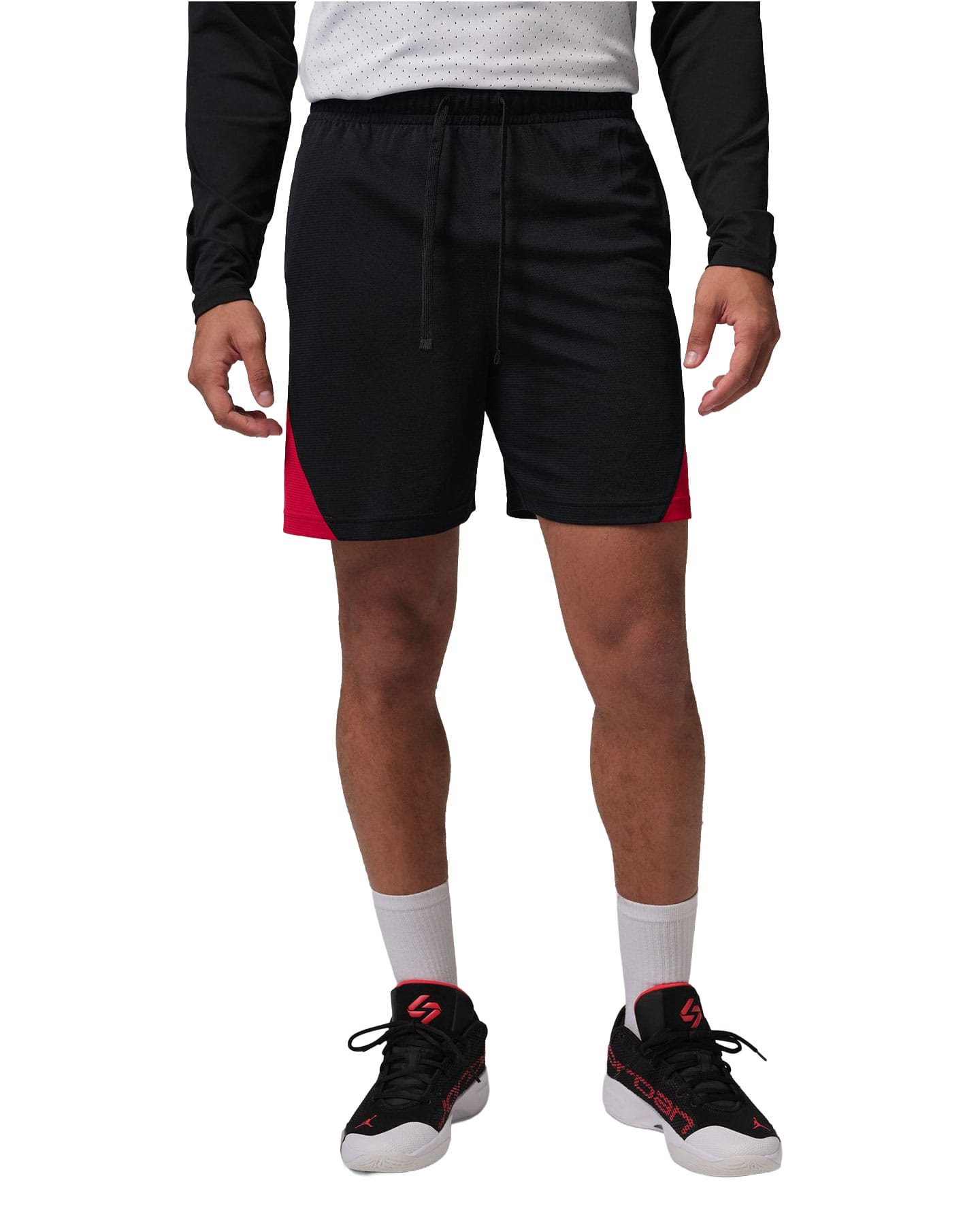 Jordan Basketball Shorts - Black / Gym Red / White - -