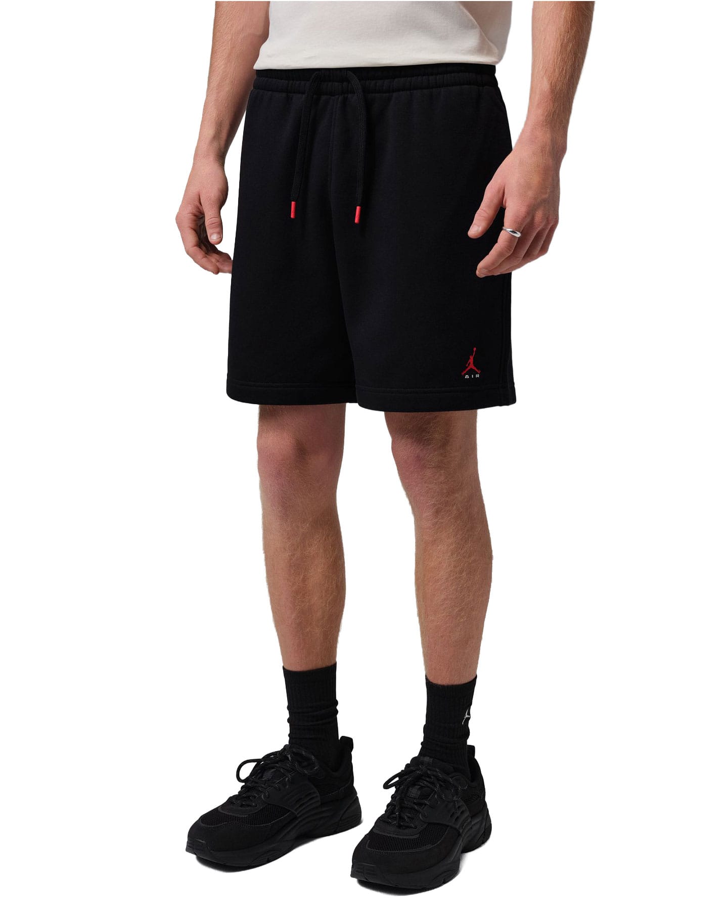 Jordan Brooklyn 7" Shorts - Black / University Red - -