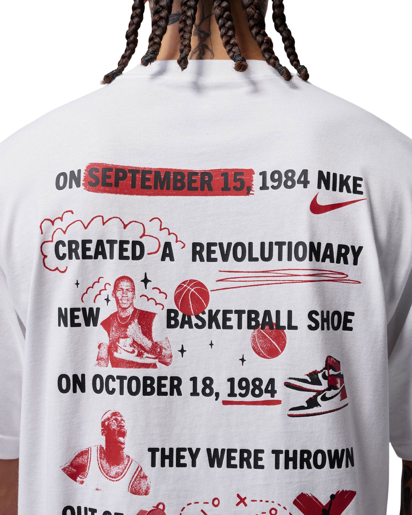Jordan Brooklyn Banned Graphic Tee - White - -