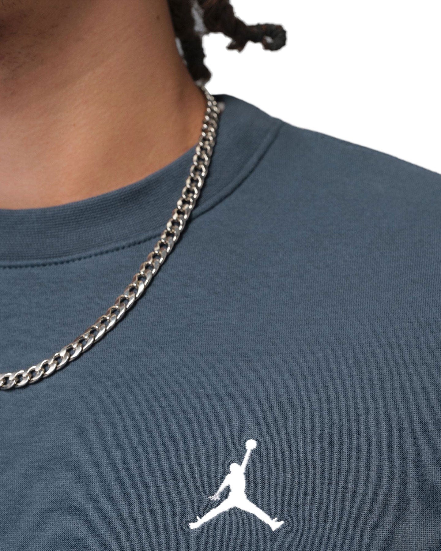 Jordan Brooklyn Fleece Crewneck - Squadron Blue / White - -