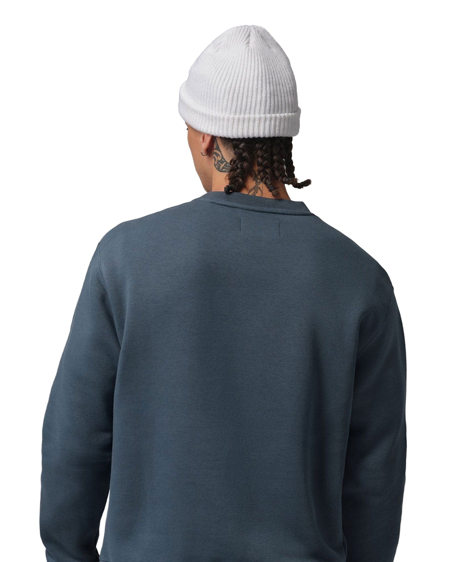 Jordan Brooklyn Fleece Crewneck - Squadron Blue / White - -