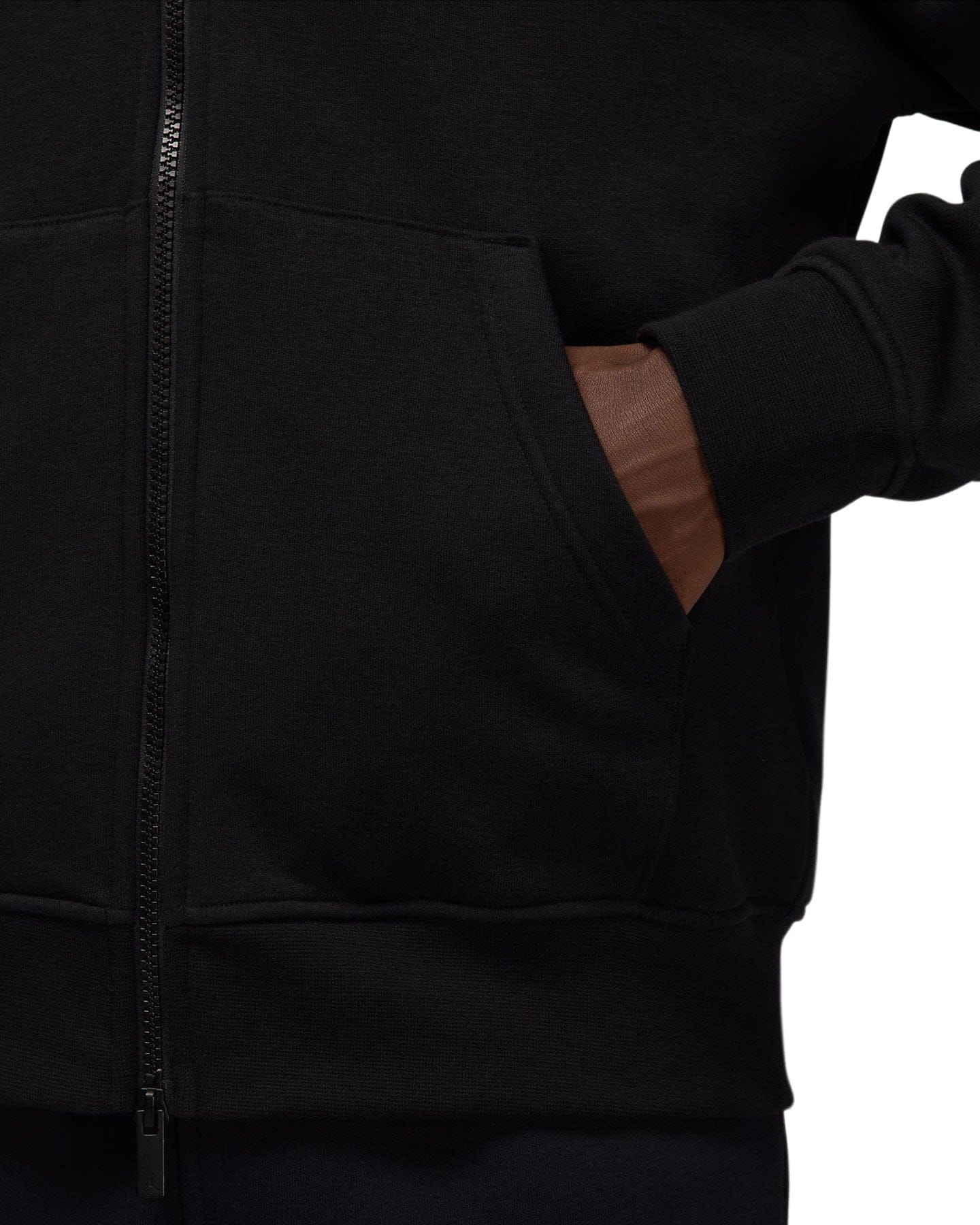Jordan Brooklyn Fleece Full Zip Hoodie - Black / White - -
