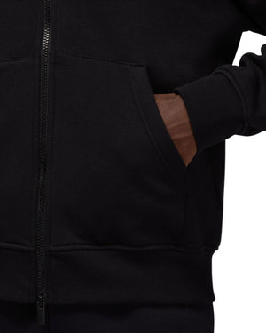 Jordan Brooklyn Fleece Full Zip Hoodie - Black / White - -