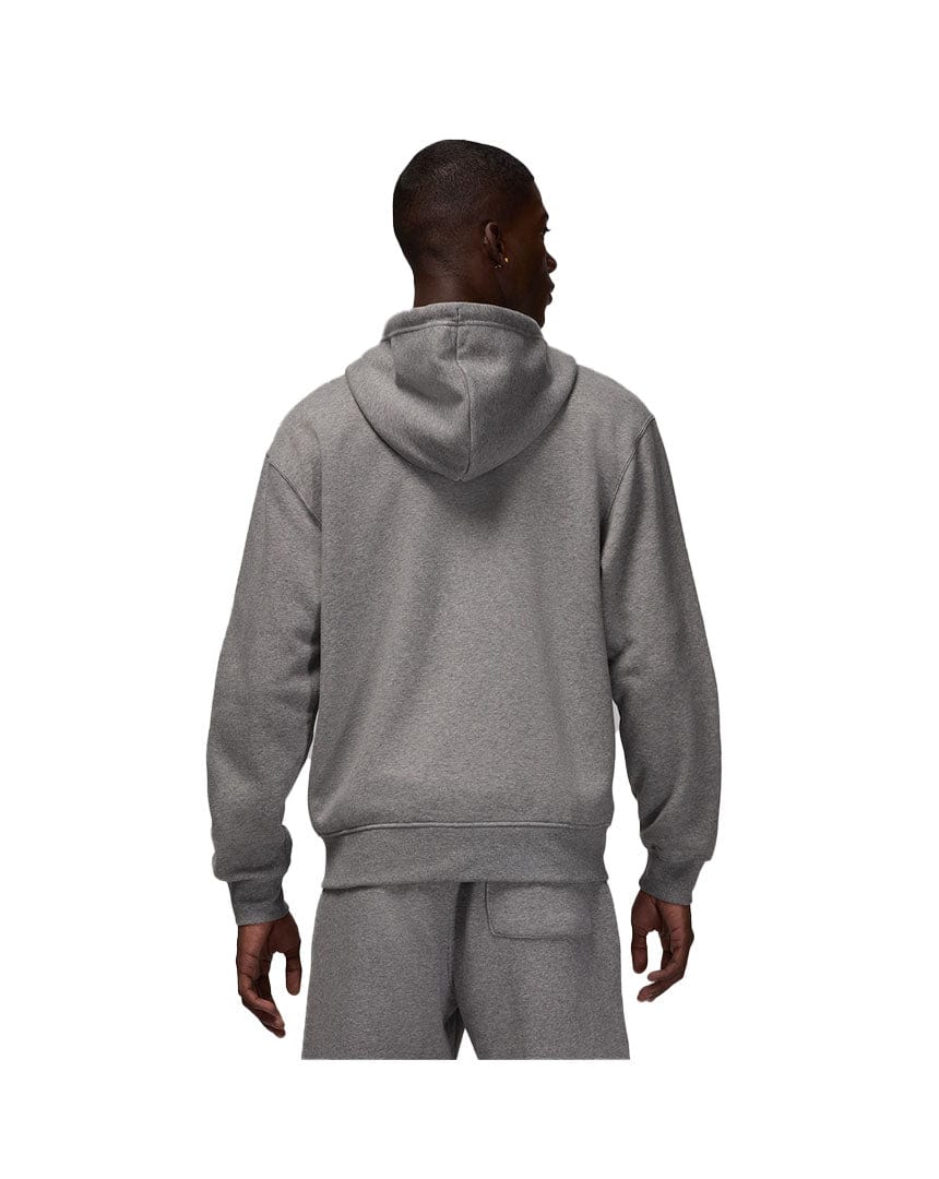 Jordan Brooklyn Fleece Full Zip Hoodie - Carbon Heather / White - -