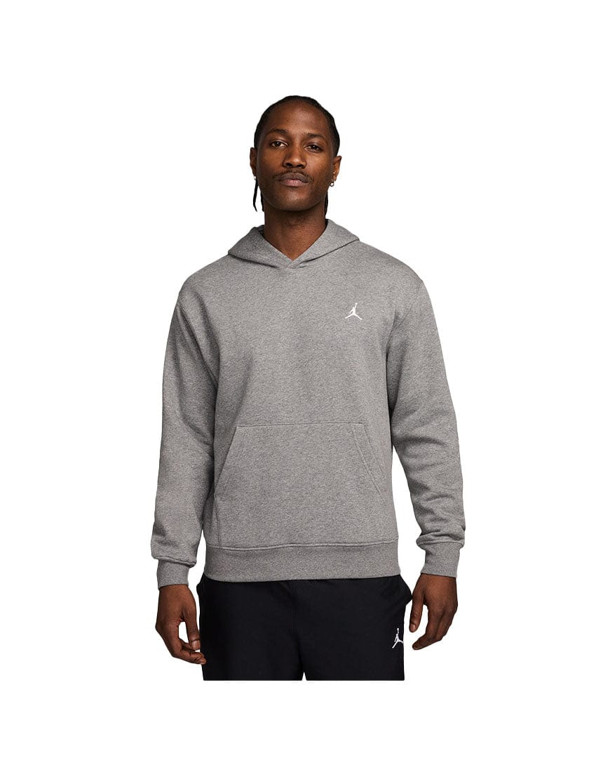 Jordan Brooklyn Fleece Pullover Hoodie - Carbon Heather / White - FV7281 091 - 197596978964