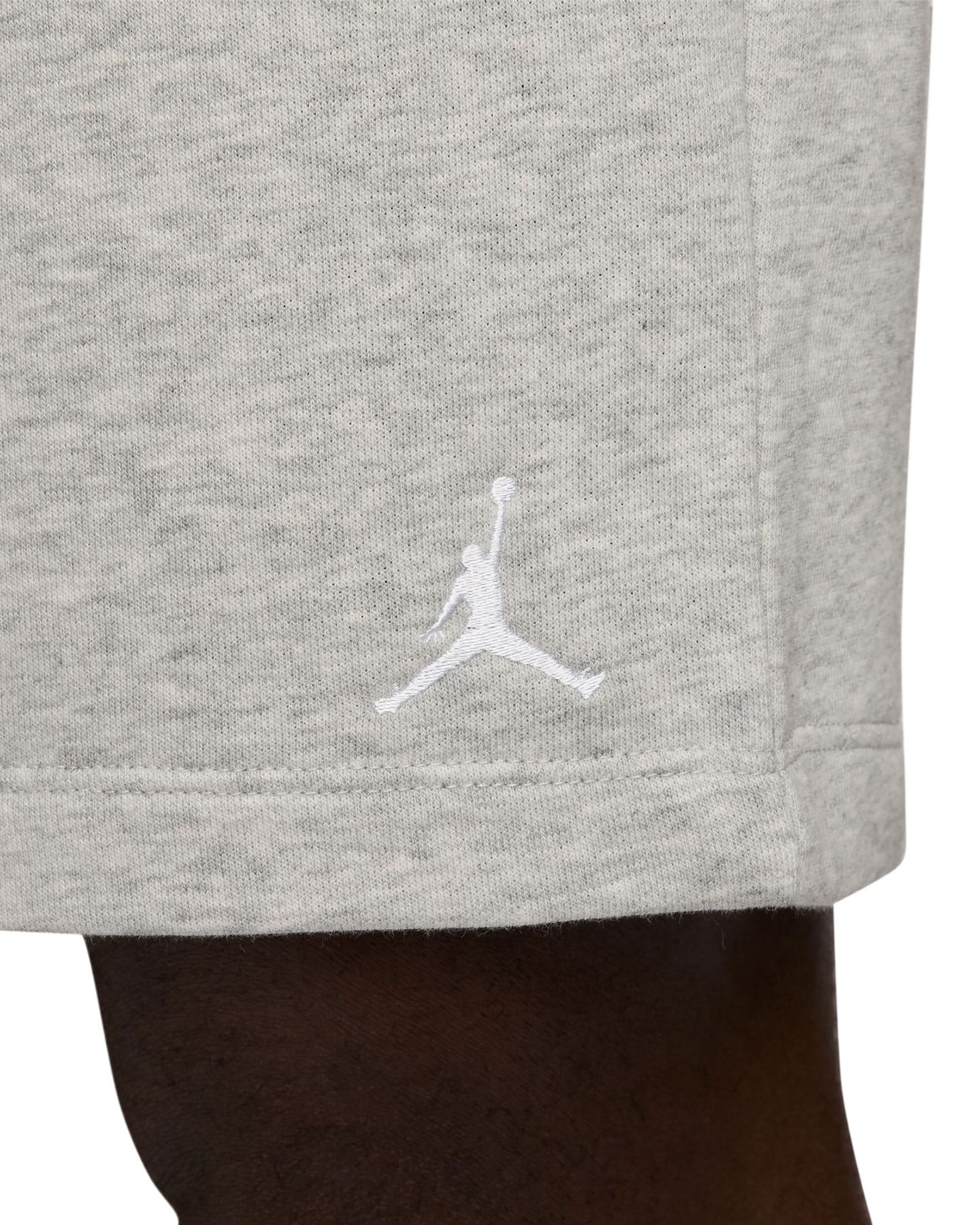 Jordan Brooklyn Fleece Shorts - Grey Heather / White - -