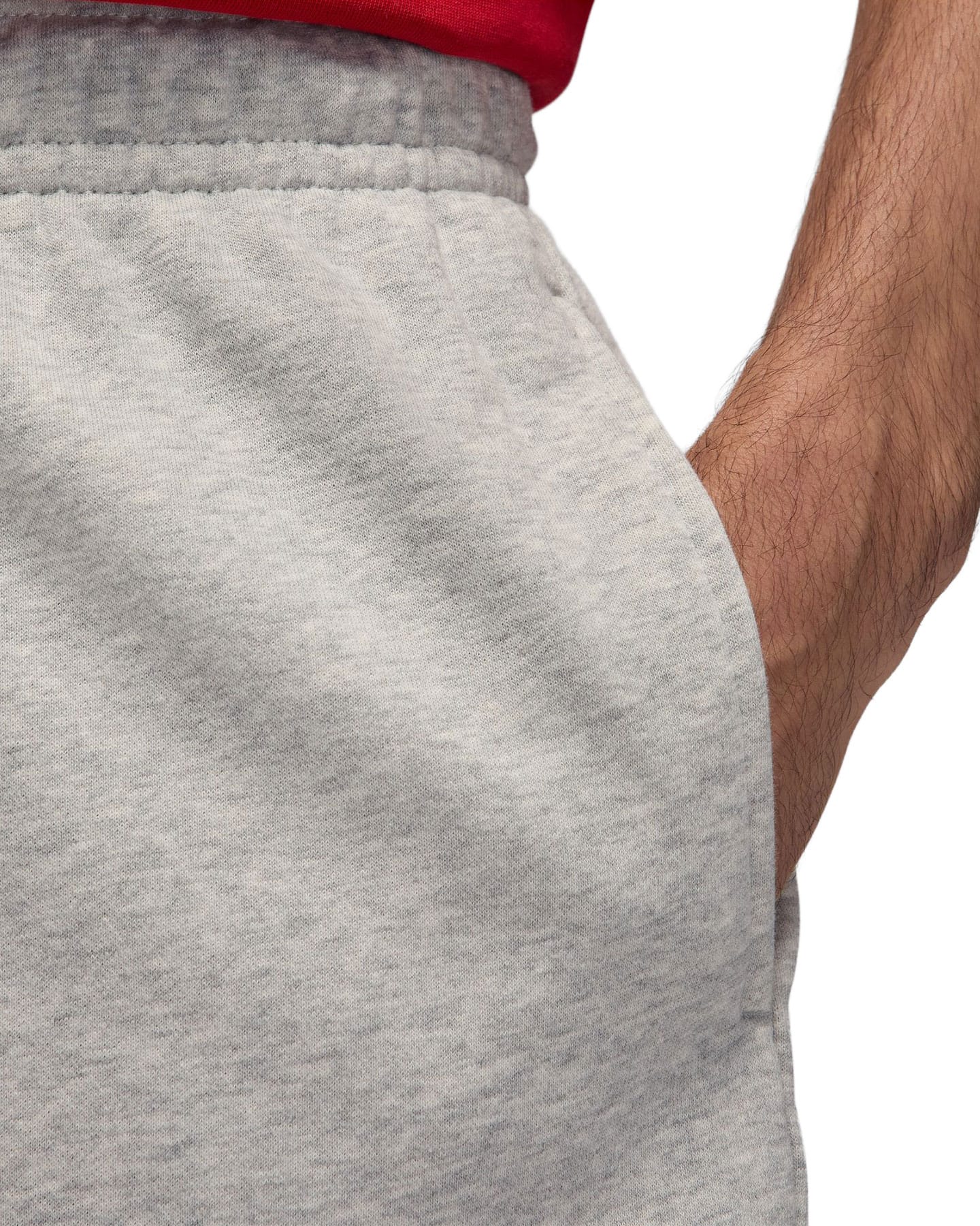 Jordan Brooklyn Fleece Shorts - Grey Heather / White - -