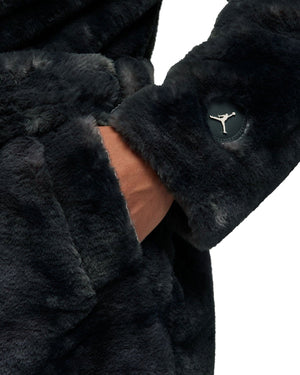 Jordan Brooklyn Holiday Fur Robe - Thunder Grey - -