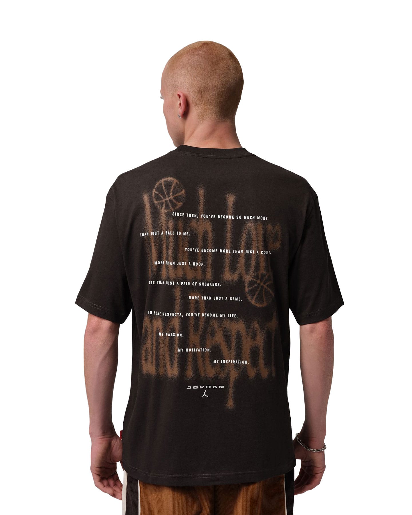Jordan Brooklyn Love Tee - Shadow Brown - -