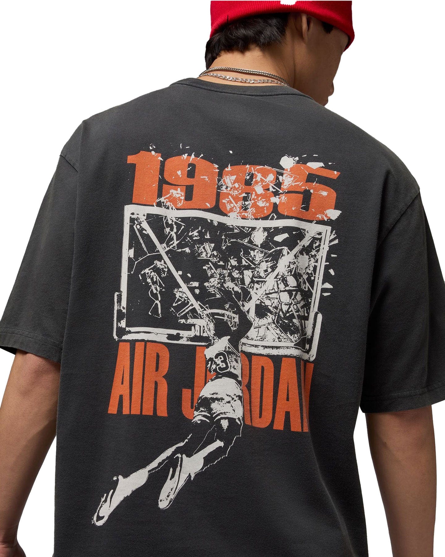 Jordan Brooklyn Oversized Shattered Backboards Tee - Off Noir / Sail - -