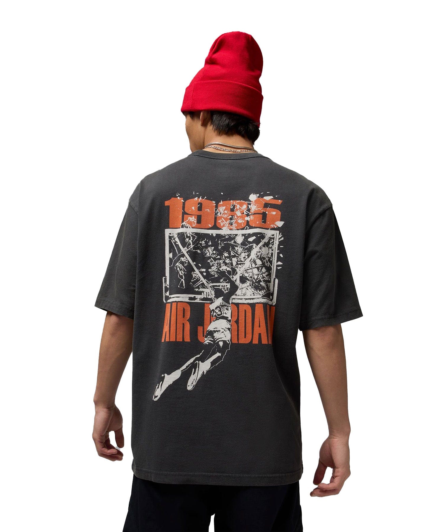 Jordan Brooklyn Oversized Shattered Backboards Tee - Off Noir / Sail - -