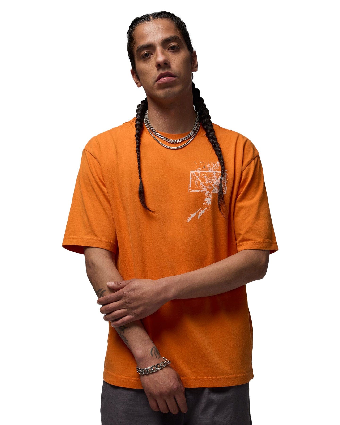 Jordan Brooklyn Oversized Shattered Backboards Tee - Starfish / Sail - IB3297 805 - 198485577008