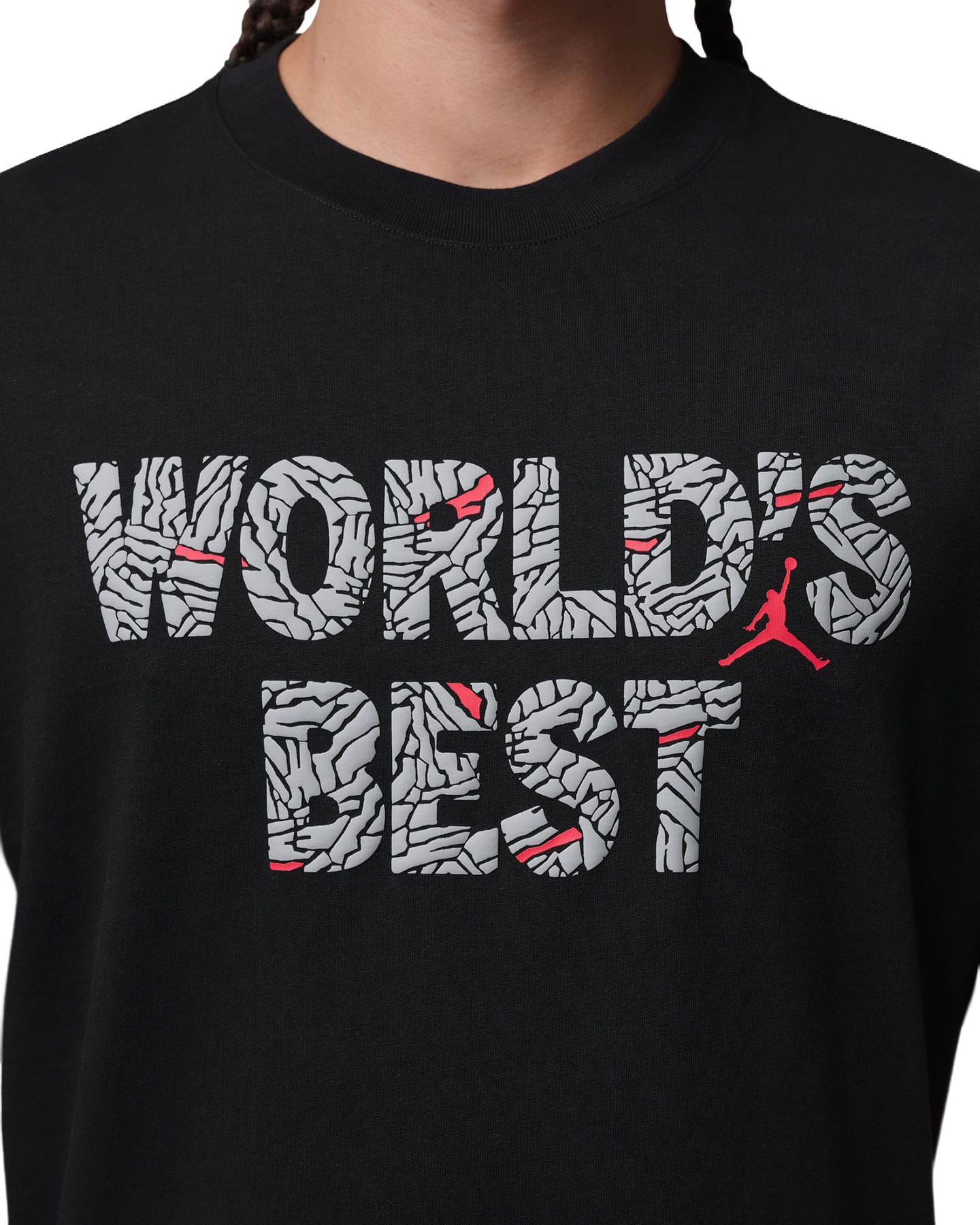 Jordan Brooklyn World's Best Tee - Black / University Red - -