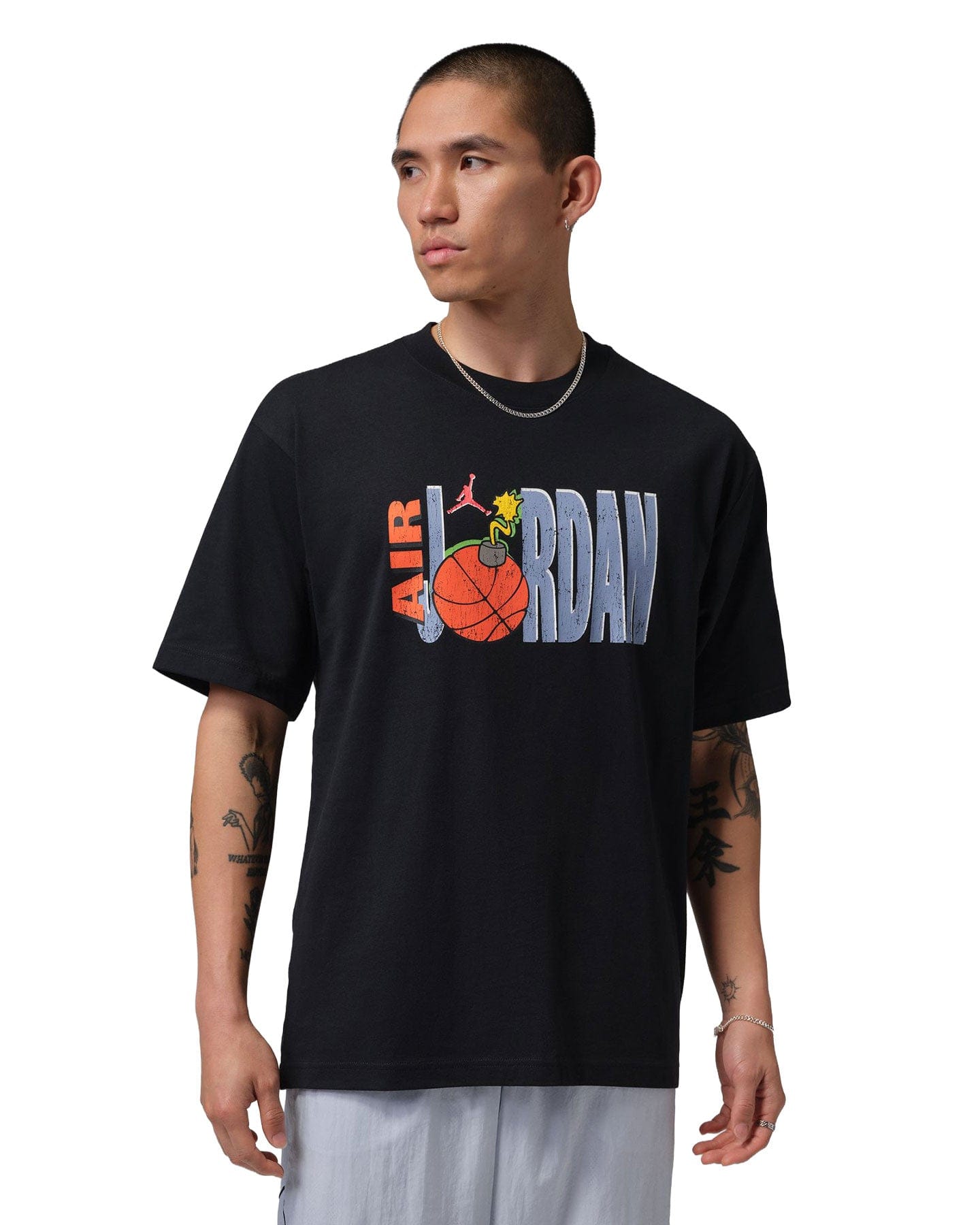 Jordan Cartoon Graphic Tee - Black - -