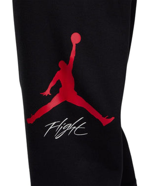 Jordan Essential Baseline Fleece Pants - Black / Gym Red - -