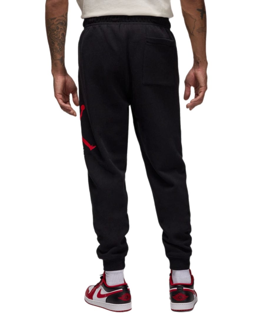 Jordan Essential Baseline Fleece Pants - Black / Gym Red - -