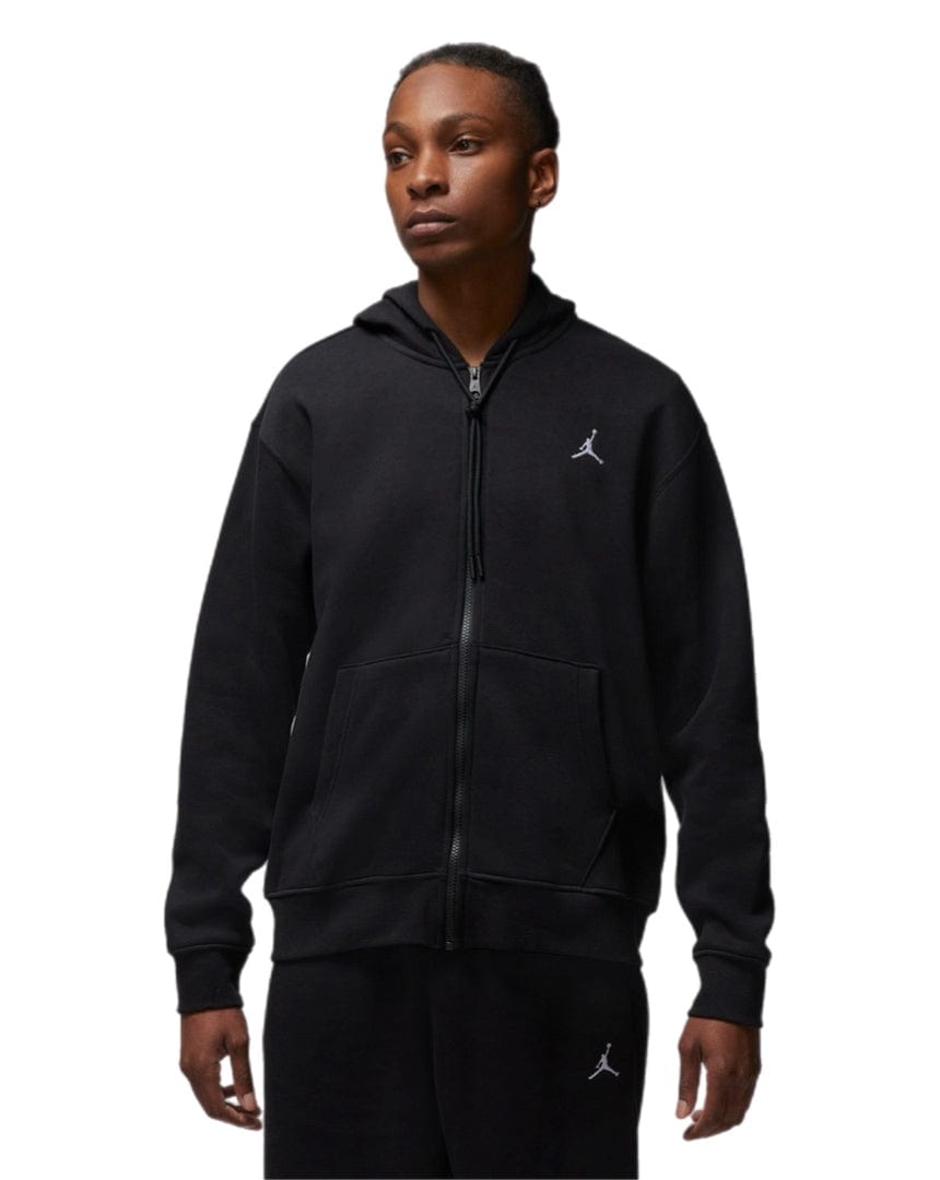Jordan Essentials Fleece Full-Zip Hoodie - Black / White - FJ7771 010 - 196608184027
