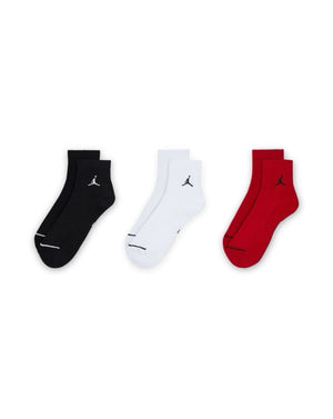 Jordan Everyday 3 Pack Ankle Socks - -