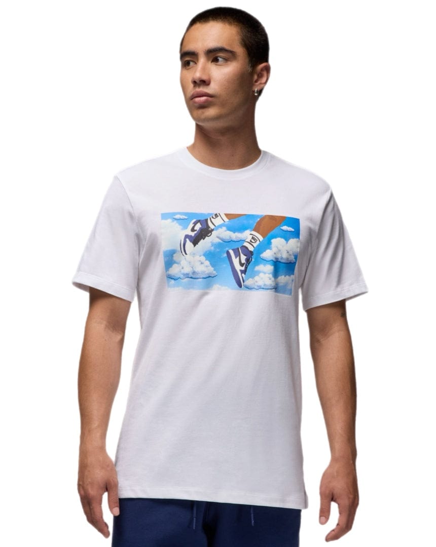 Jordan Flight Essential Short Sleeve Tee - White / Black - FZ1967 101 - 197599995760