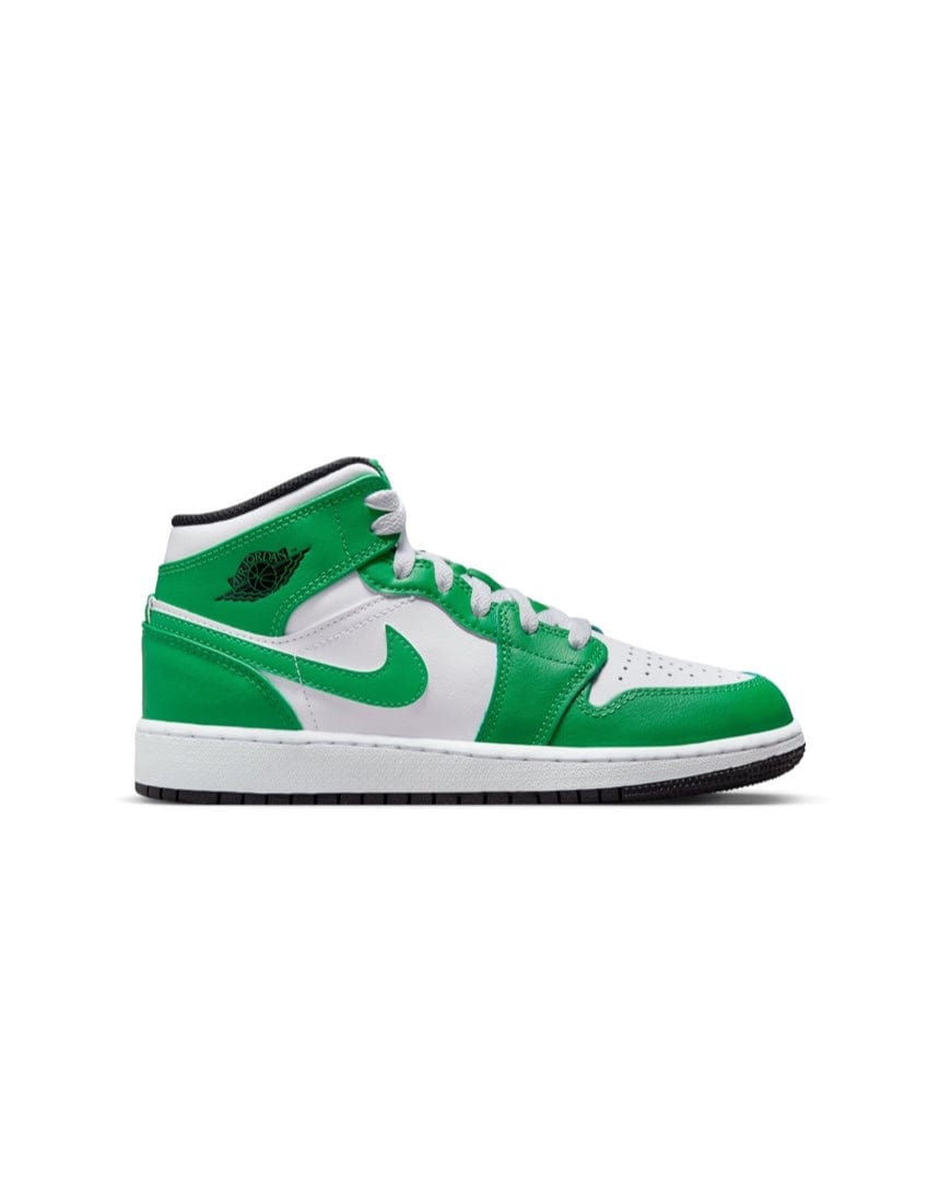 Jordan Footwear 5Y Jordan 1 Mid ( GS ) - Lucky Green / Black - White