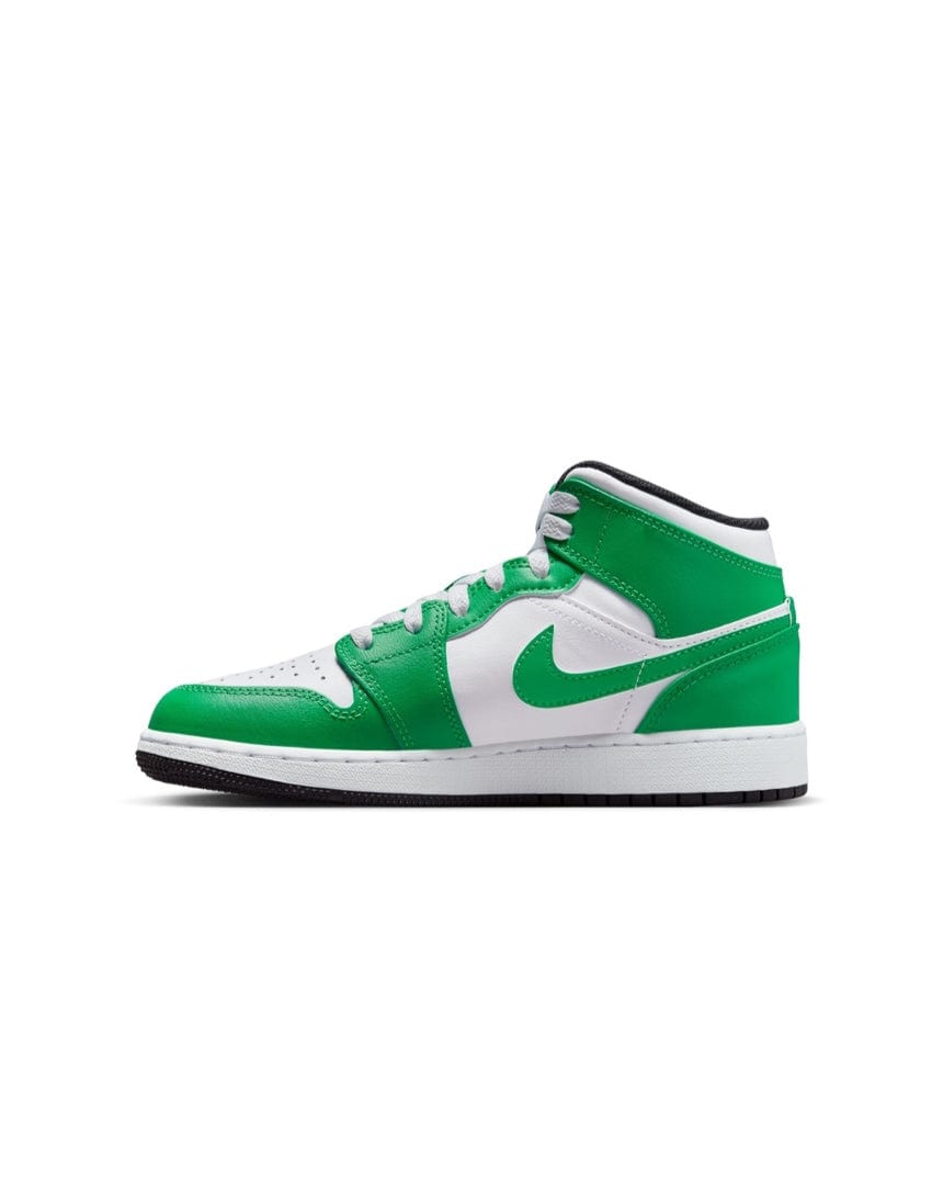 Jordan Footwear Jordan 1 Mid ( GS ) - Lucky Green / Black - White