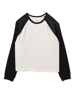 Jordan Long Sleeve Baseball Tee - Sail / Black - -