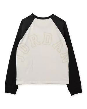 Jordan Long Sleeve Baseball Tee - Sail / Black - -