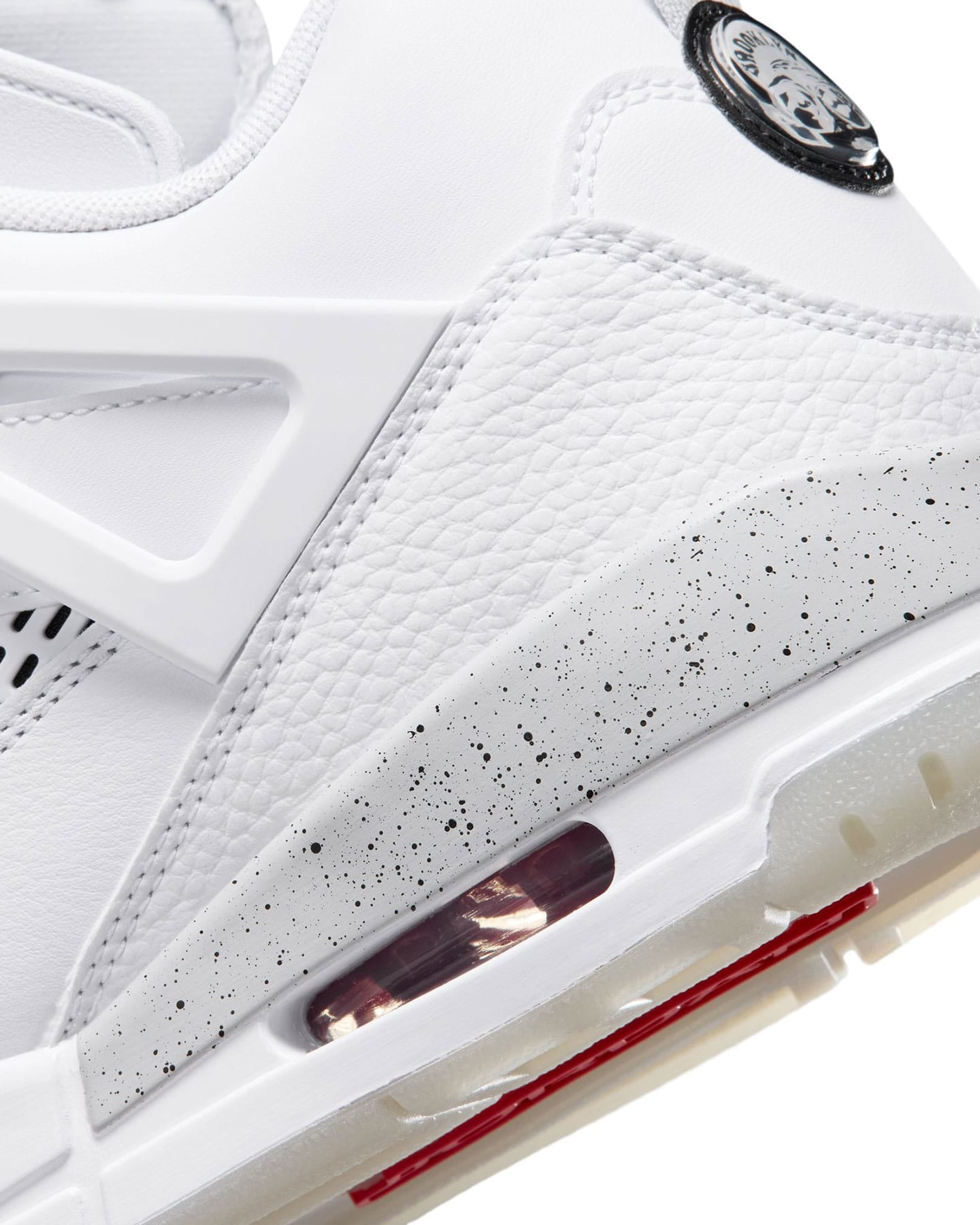 Jordan Spizike Low - White / Black - Grey Fog - Fire Red - -