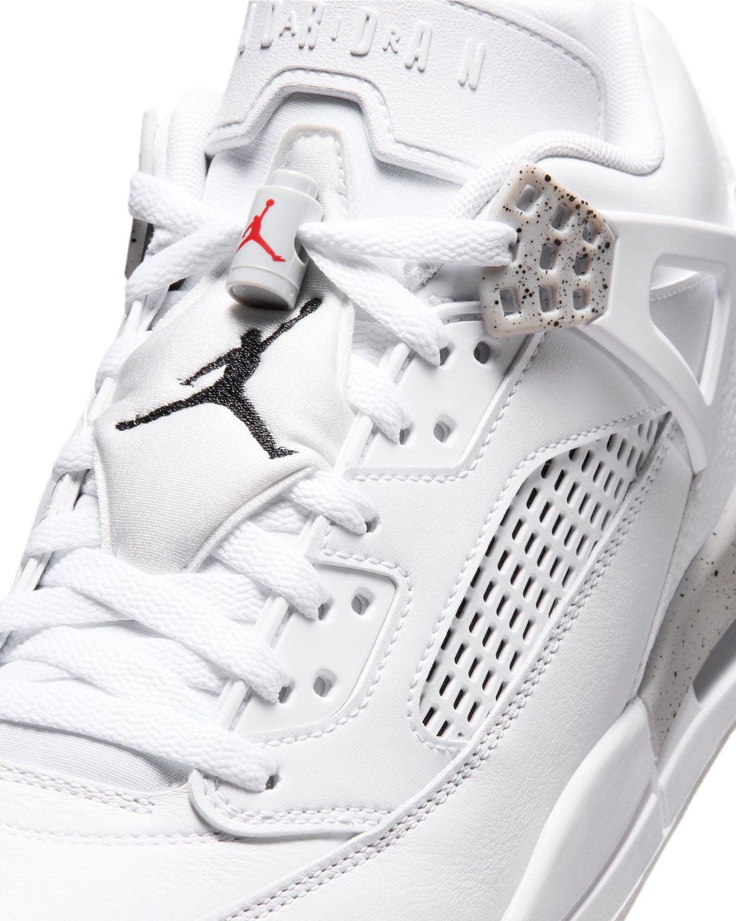 Jordan Spizike Low - White / Black - Grey Fog - Fire Red - -