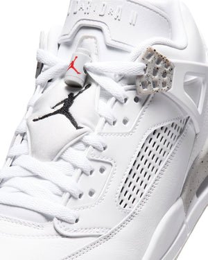 Jordan Spizike Low - White / Black - Grey Fog - Fire Red - -