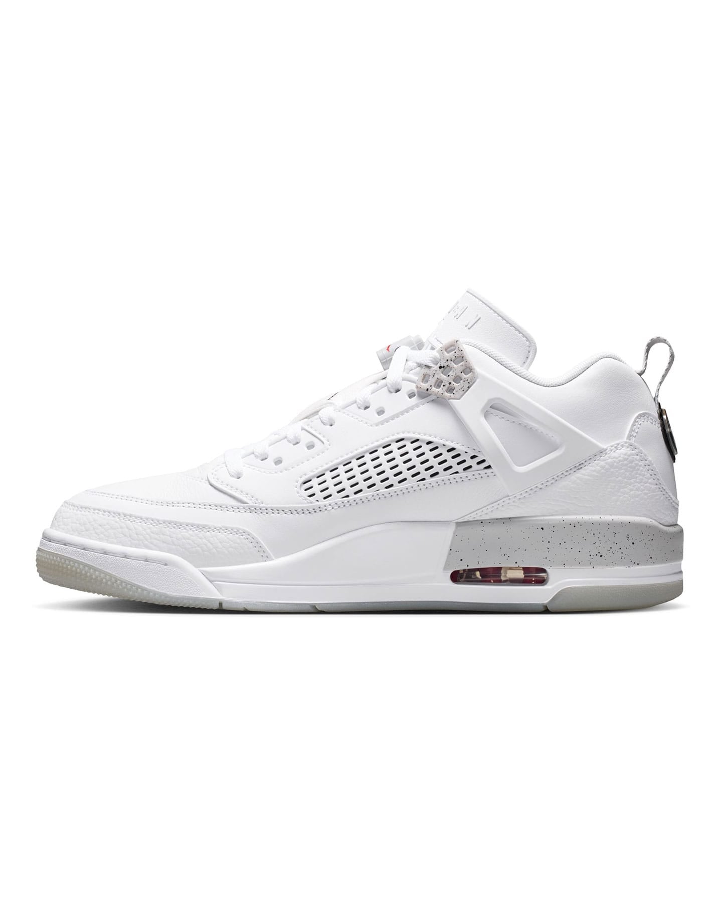 Jordan Spizike Low - White / Black - Grey Fog - Fire Red - -