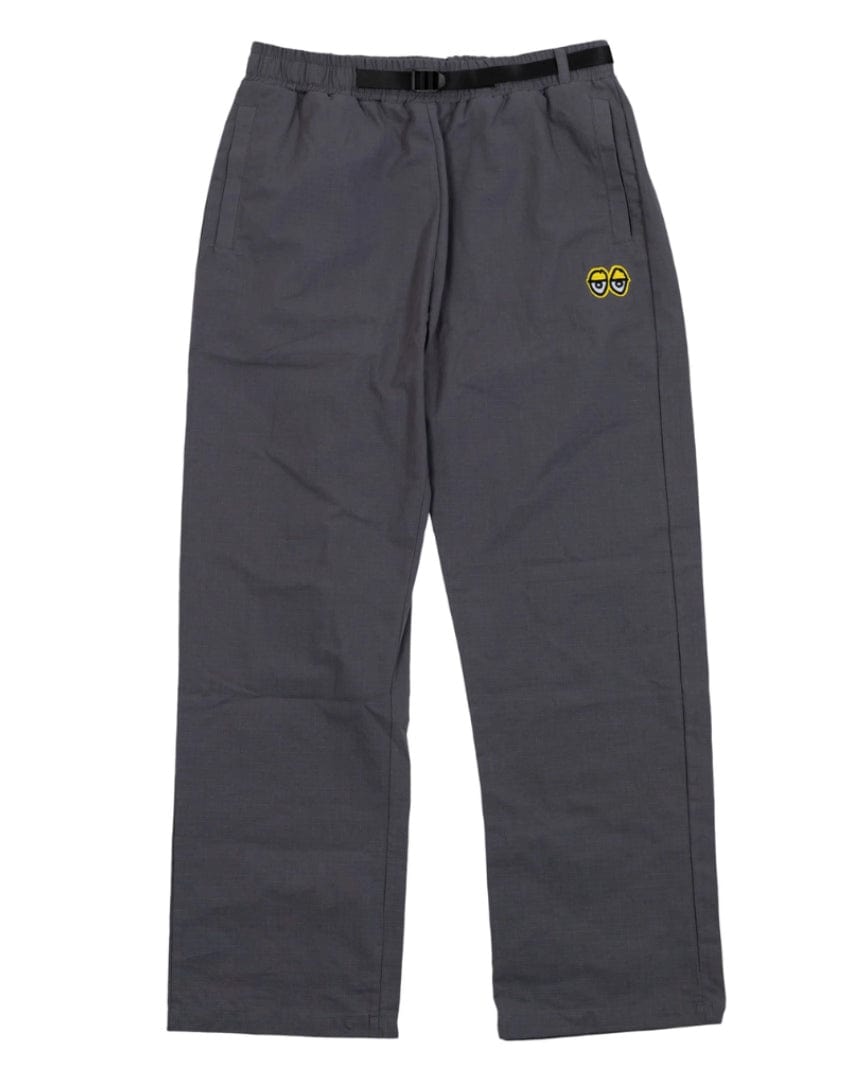 Krooked Eyes Ripstop Pants - Charcoal / Yellow - -