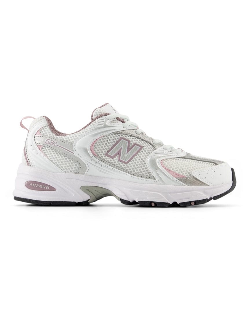 New Balance 530 - White / Silver Metallic / Ice Wine - MR530SGC - 197966511128