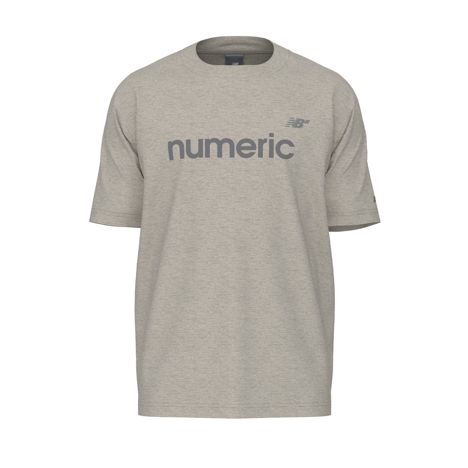 New Balance Numeric Athletic Cotton Tee - Oatmeal Heather - MT51955-OTH - 197967325892