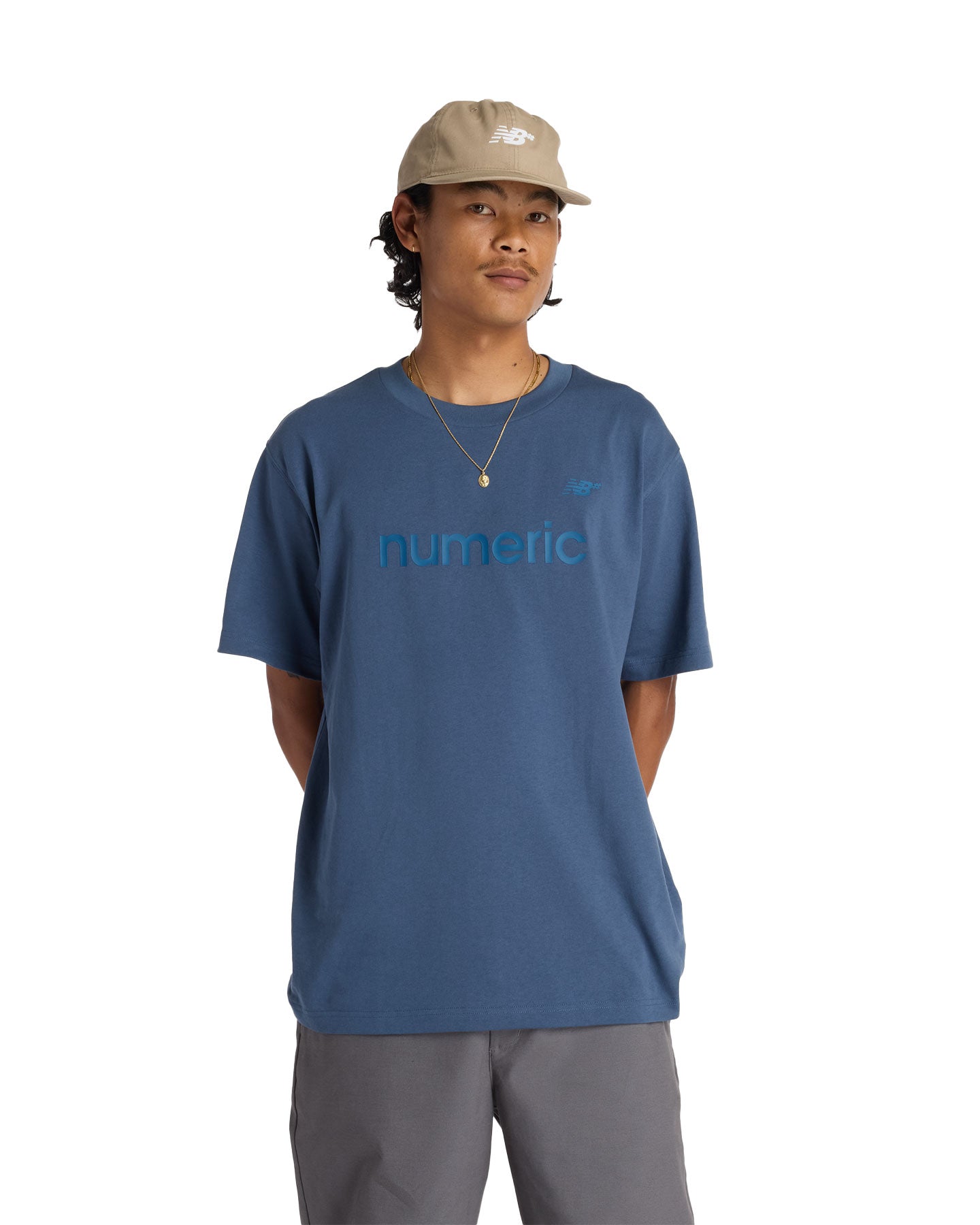 New Balance Numeric Athletic Cotton Tee - Vintage Indigo - -