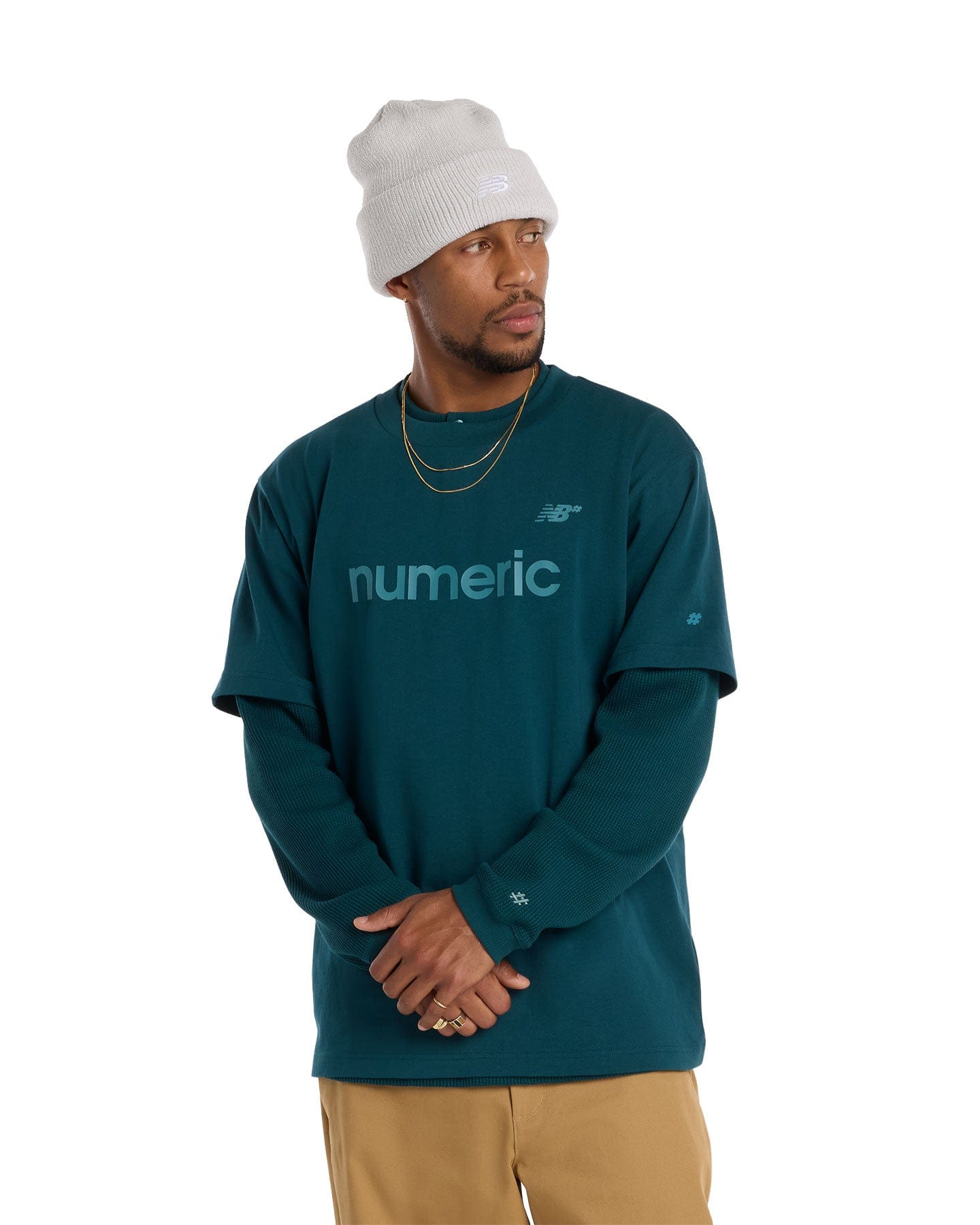 New Balance Numeric Cotton T-Shirt - Medusa Green - -