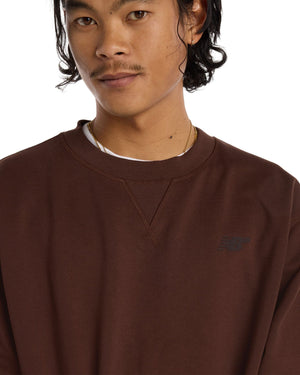 New Balance Numeric French Terry Crewneck - Pumpernickel - -