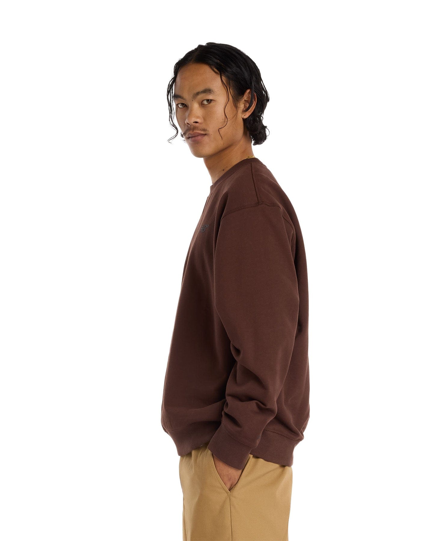 New Balance Numeric French Terry Crewneck - Pumpernickel - -
