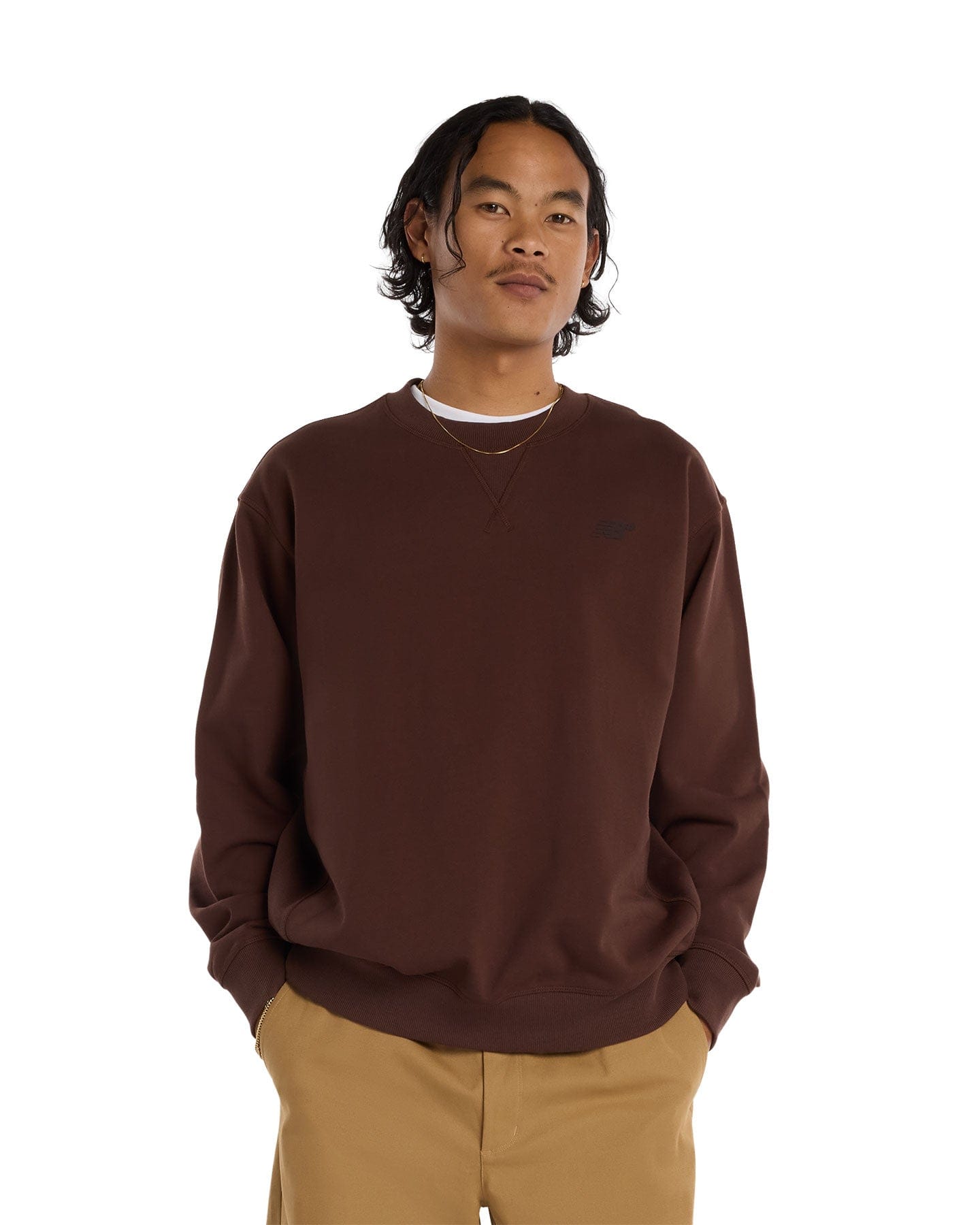 New Balance Numeric French Terry Crewneck - Pumpernickel - -