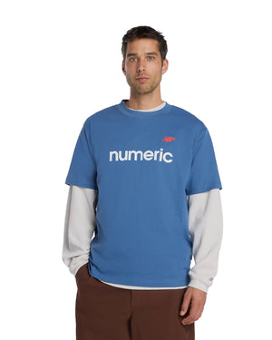 New Balance Numeric Linear Logo Tee - Magic Blue - -