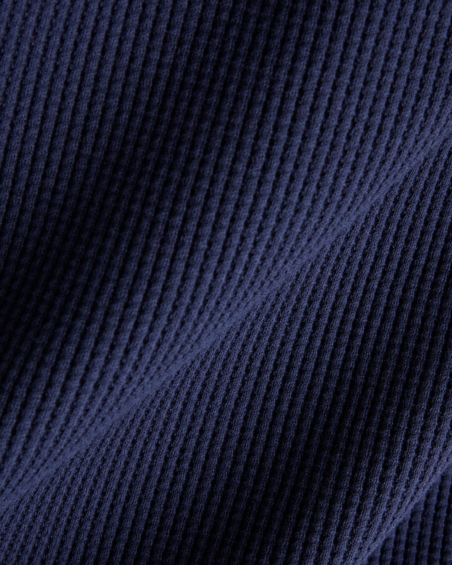 New Balance Numeric Waffle Knit Long Sleeve Henley - Dark Night - -