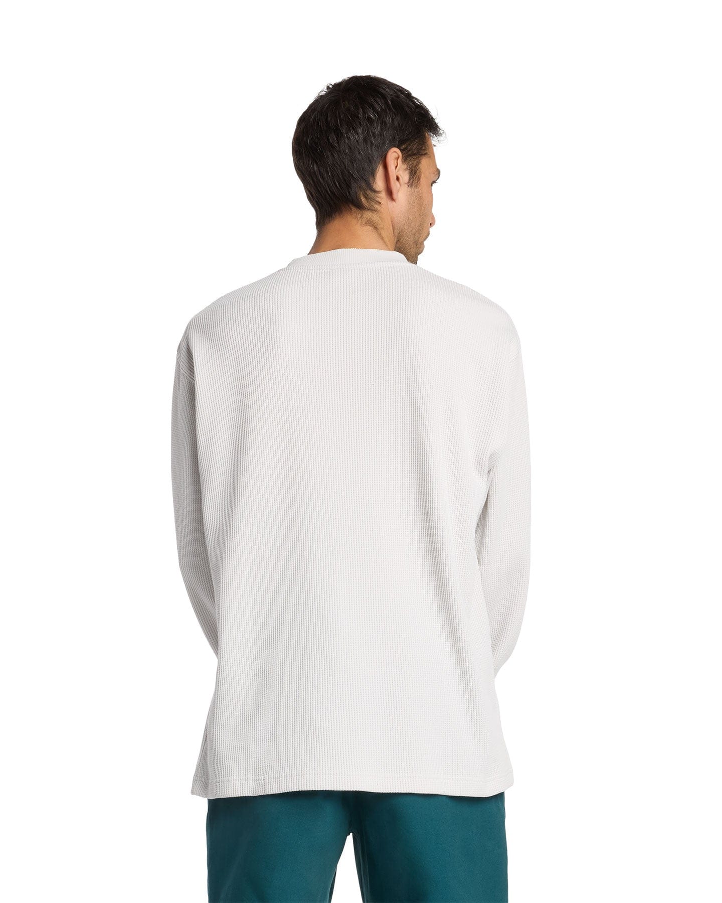 New Balance Numeric Waffle Knit Long Sleeve Henley - Grey Matter - -