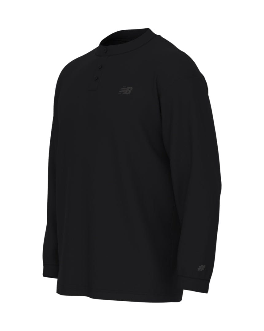 New Balance Numeric Waffle Knit LS Henley - Black - -