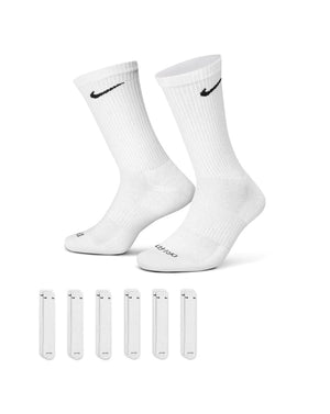 Nike Everyday Plus Cushioned Crew Sock 6 Pack - White - -