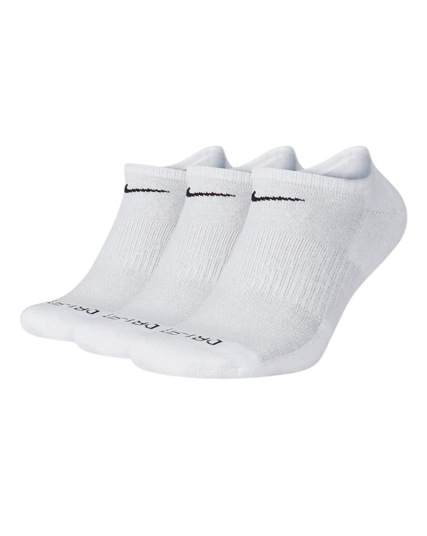 Nike Everyday Plus Cushioned No Show 3 Pack Socks - White - SX6889 100 - 888408258212